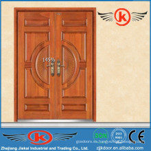 JK-AF9006 JieKa exterior puertas blindadas hechas en China / puertas de acero decorativas / puertas de madera pulido